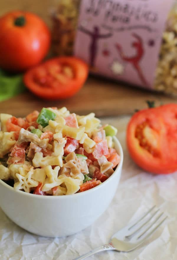 BLT Pasta Salad with Gymnastics Pasta | WorldofPastabilities.com