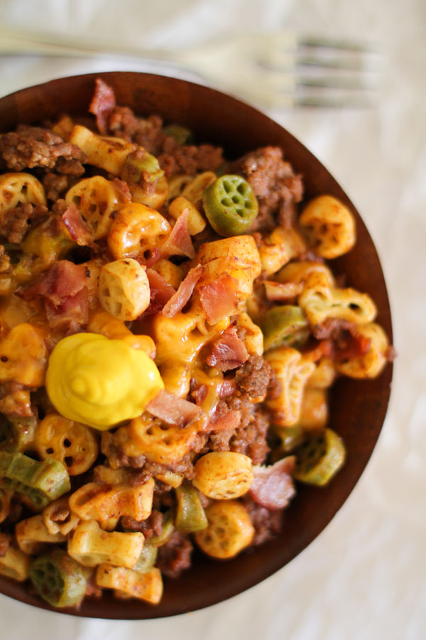 Bacon Cheeseburger Pasta | WorldofPastabilities.com