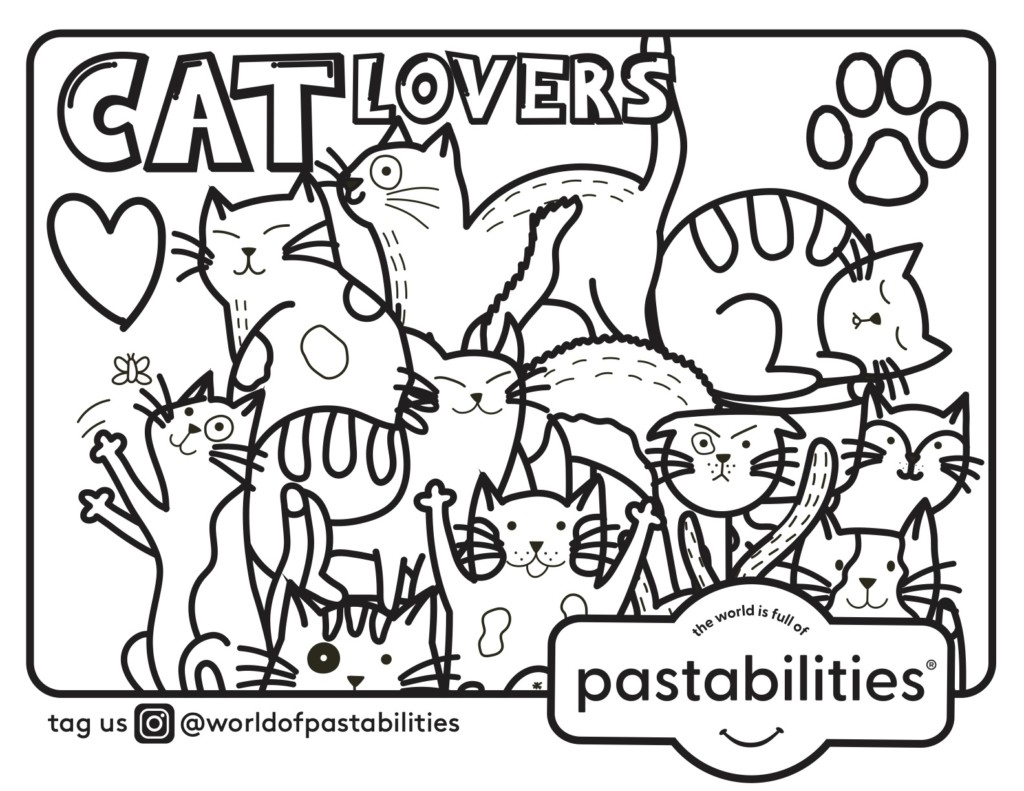 Pastabilities coloring page cats