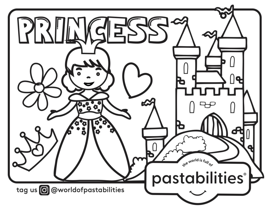 Pastabilities princess coloring page