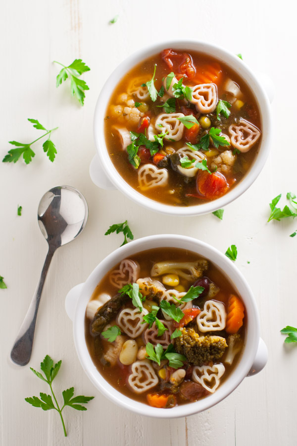 Chunky Vegetable Soup with Pasta | WorldofPastabilities.com