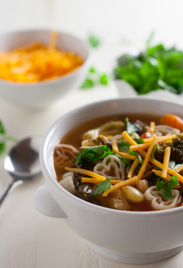 Chunky Vegetable Soup with Pasta | WorldofPastabilities.com