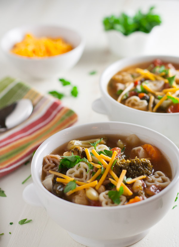 Chunky Vegetable Soup with Pasta | WorldofPastabilities.com