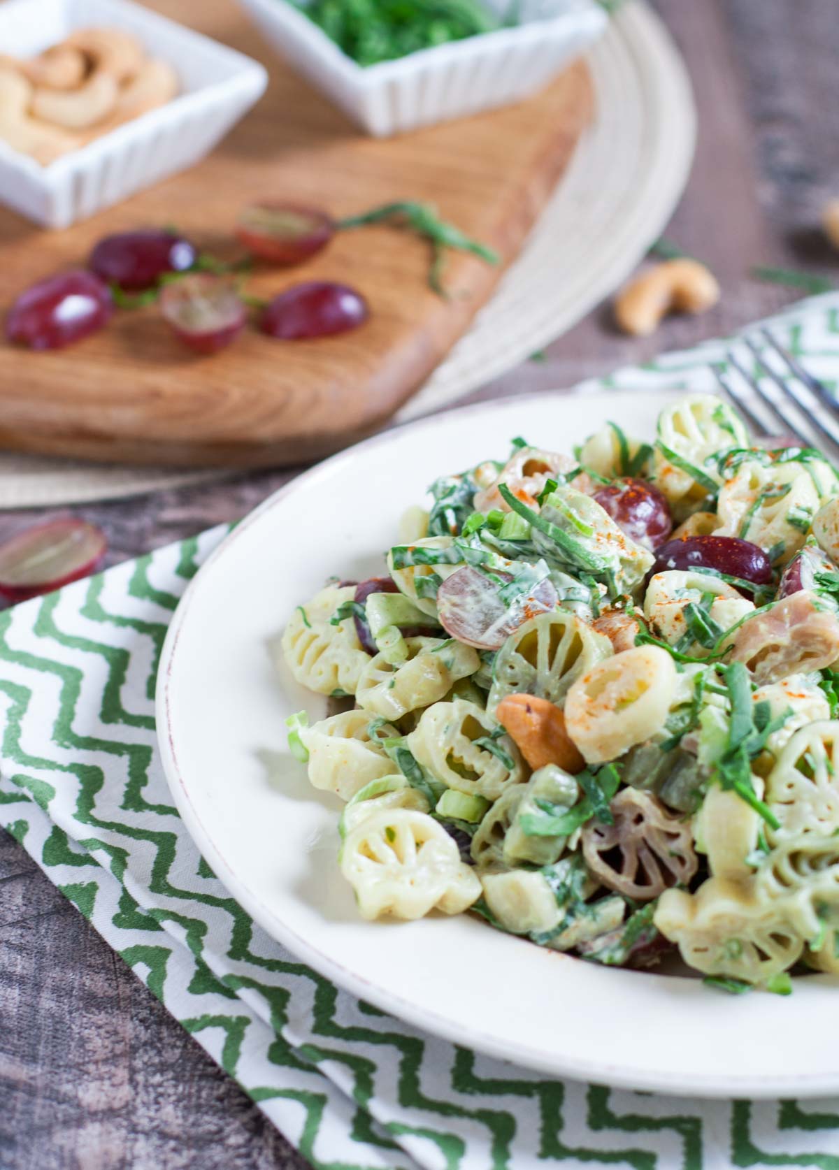 Florentine Pasta with Red Grapes and Cashews |Top 5 Pasta Recipes 2015 | WorldofPastabilities.com | Tried and true favorite recipes from 2015! Must do's for 2016!