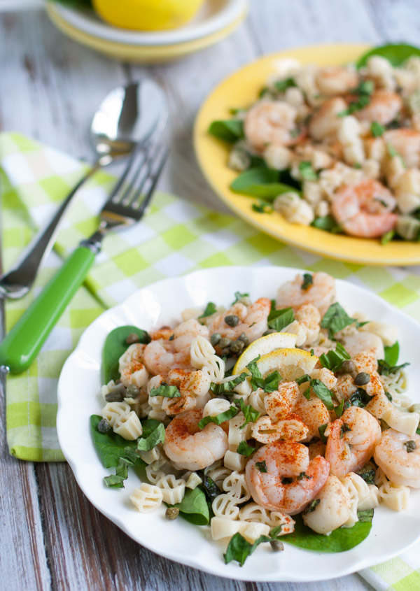 Lemony Shrimp and Scallop Pasta with Basil | WorldofPastabilities.com