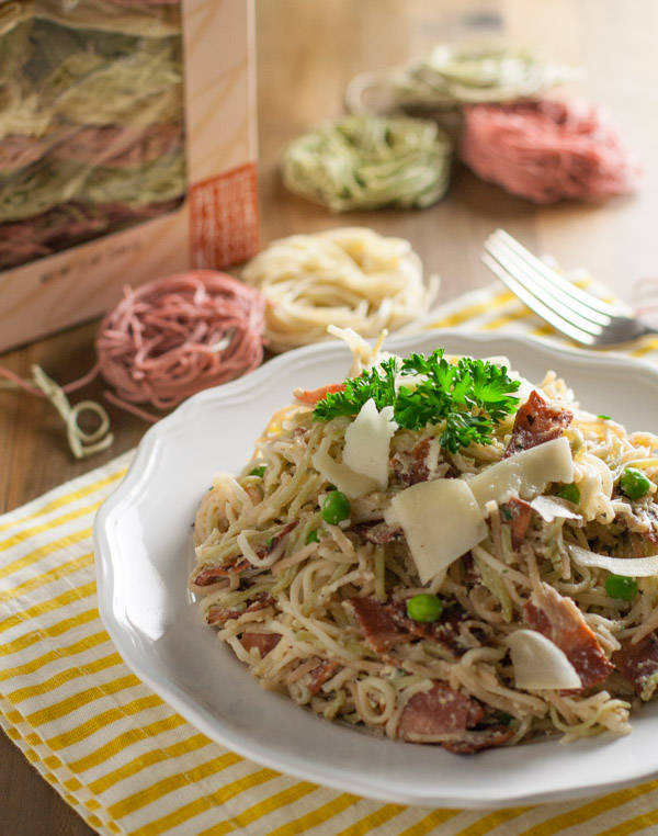 Light Angel Hair Carbonara | WorldofPastabilities.com