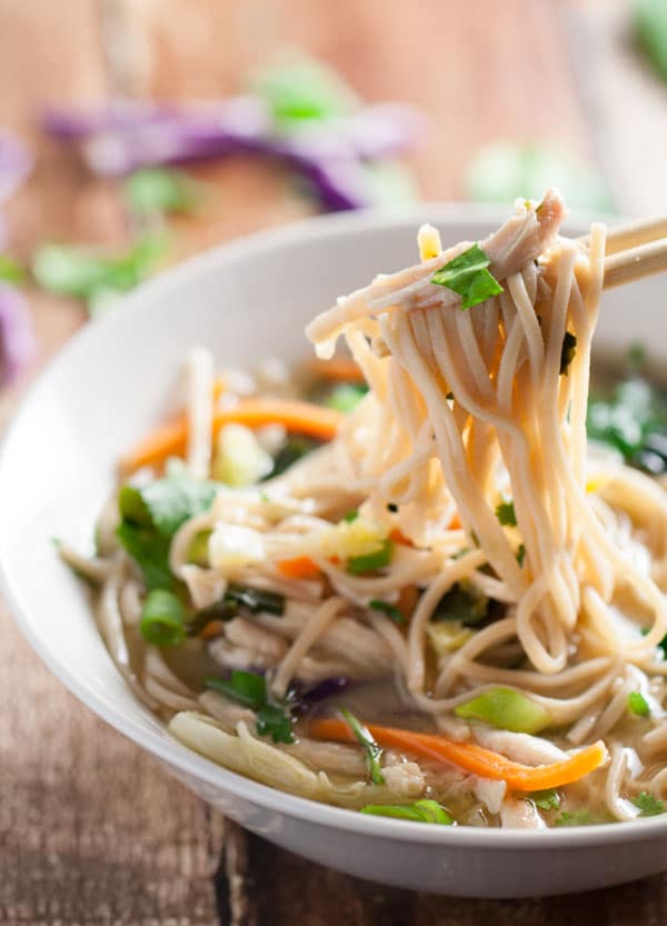 Miso Broth Bowl with Whole Wheat Noodles | WorldofPastabilities.com