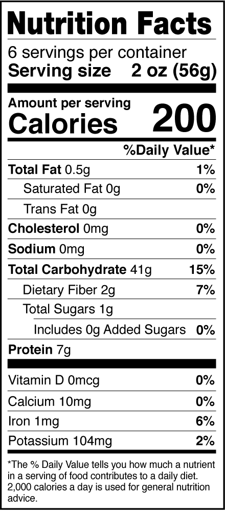 Organic Kids Nutrition Facts