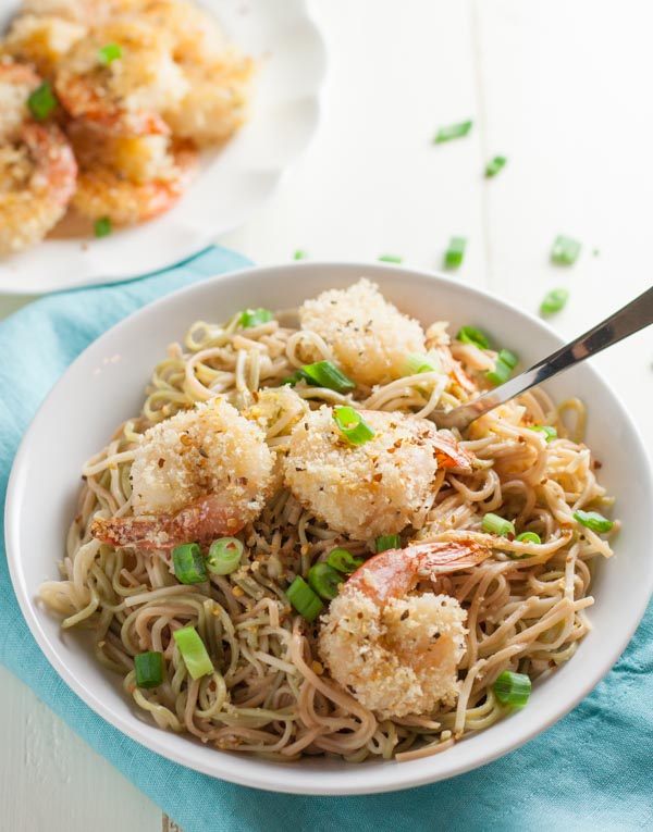 Oven Fried Bang Bang Shrimp Pasta | WorldofPastabilities.com