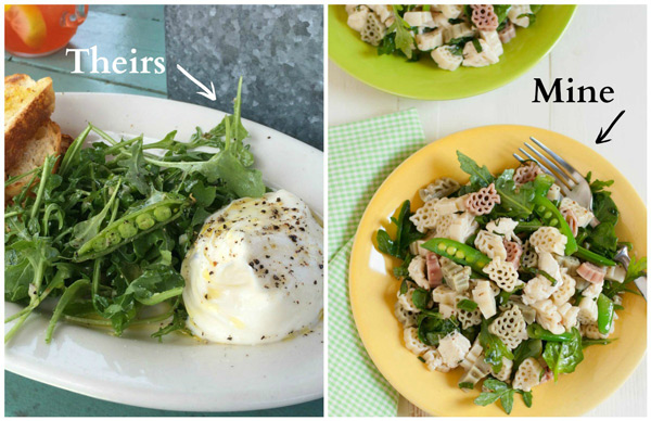 Arugula, Spinach, and Mozzarella Pasta Salad Comparison | WorldofPastabilities.com 