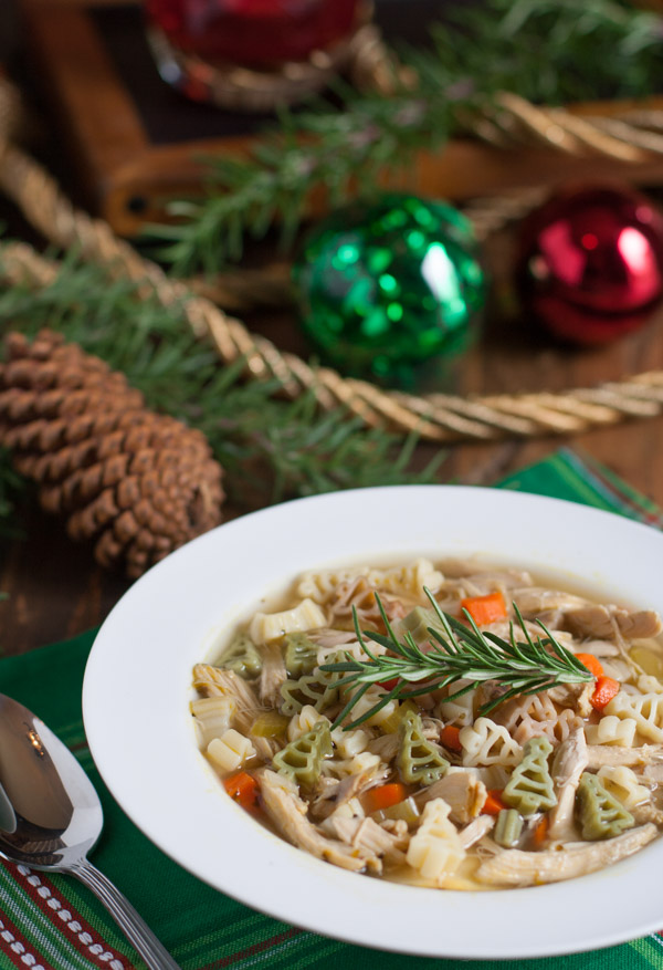 Quick Holiday Chicken Noodle Soup | WorldofPastabilities.com