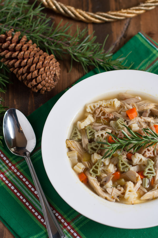 Quick Holiday Chicken Noodle Soup | WorldofPastabilities.com