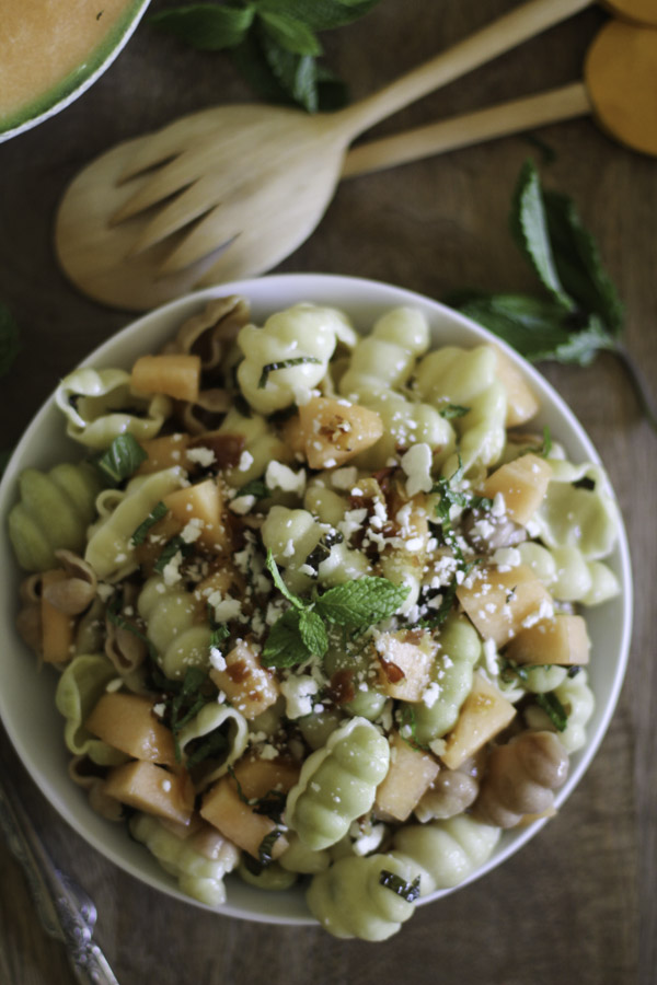 Pasta with Melon and Pancetta
