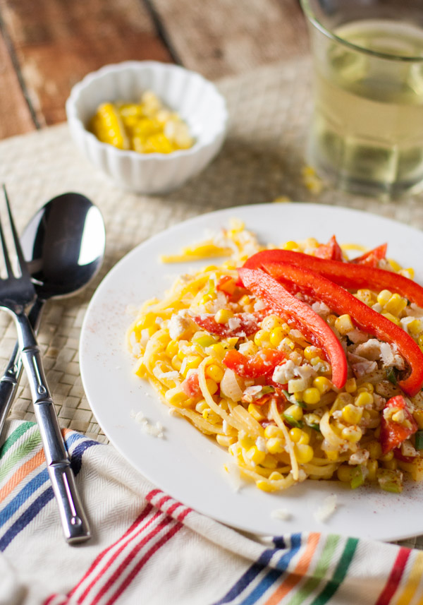 Summer Corn and Tomato Pasta | WorldofPastabilities.com