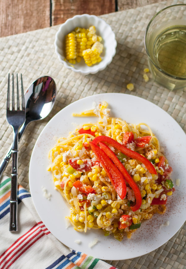 Summer Corn and Tomato Pasta | WorldofPastabilities.com