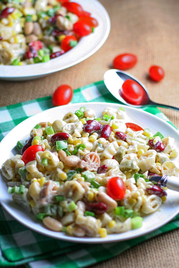 Tailgate Pasta with Beans and Corn | WorldofPastabilities.com