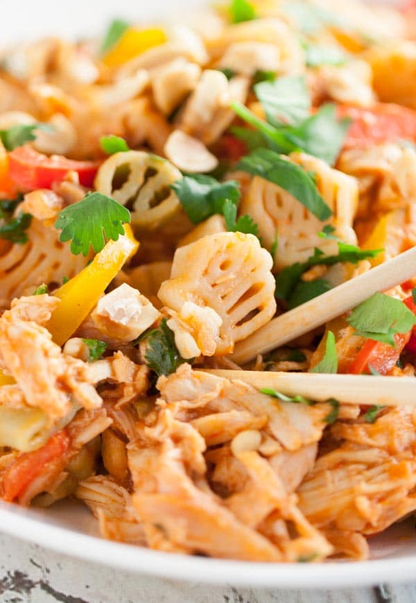 Thai Chicken Pasta | WorldofPastabilities.com