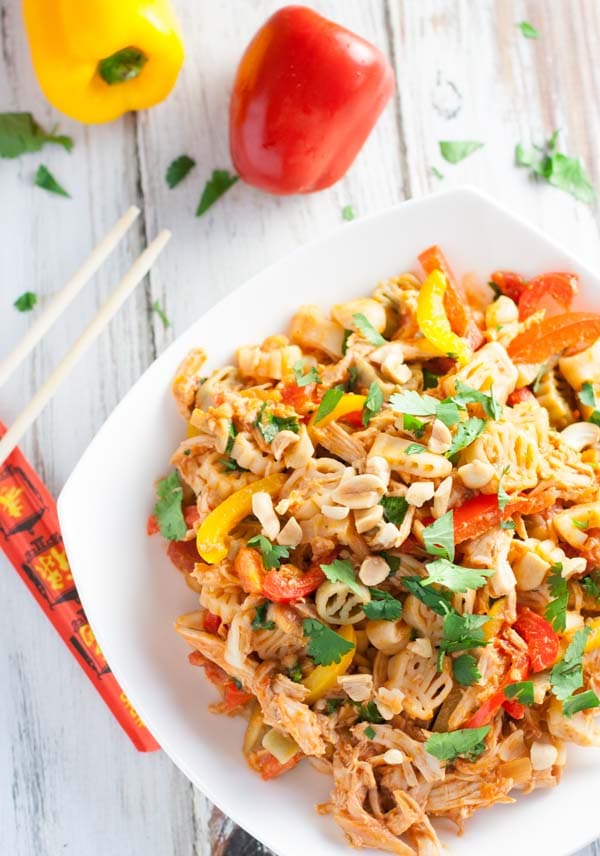 Thai Chicken Pasta | WorldofPastabilities.com