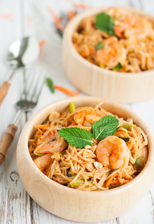 Thai Shrimp Scampi | WorldofPastabilities.com