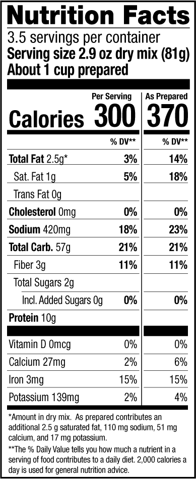 Vegan Dino Snow Nutrition Facts