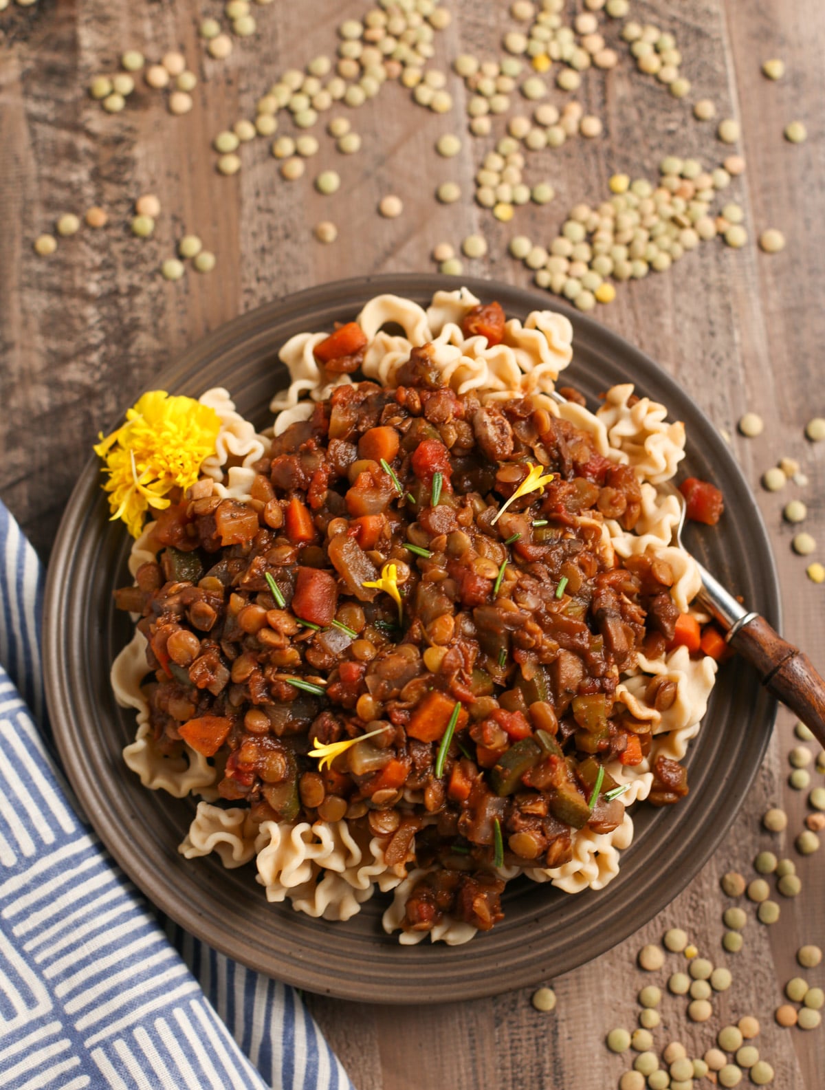 Lentil Bolognese | Vegan & Low Carb - Marathi Manus